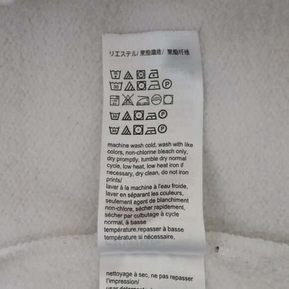 Calvin Klein Unisex White Sz L‎ Pull On Crew Fleece Stretch Long Sleeve Sweater - Picture 12 of 13